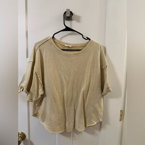 Casual Beige Women's Top tee shirt like from a boutique